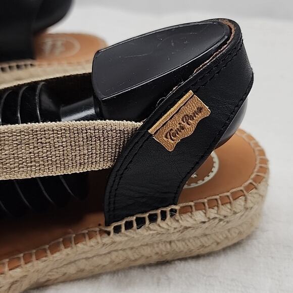 TONI PONS ETNA FLAT LEATHER ELASTIC STRAP ESPADRILLE SANDALS SIZE 9 NWOB - Picture 7 of 16